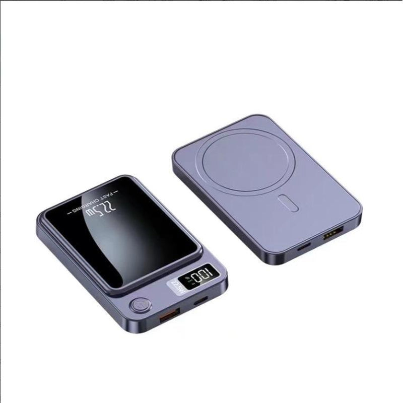 Green Springtok Digital Power Display 10000 Mah Ultra-Thin Mini Wireless Magnetic Power Bank for Iphone & Android Phones