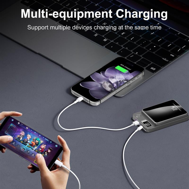 Green Springtok Digital Power Display 10000 Mah Ultra-Thin Mini Wireless Magnetic Power Bank for Iphone & Android Phones
