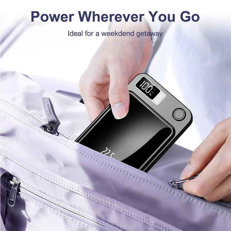 Green Springtok Digital Power Display 10000 Mah Ultra-Thin Mini Wireless Magnetic Power Bank for Iphone & Android Phones