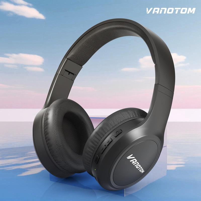 VANOTOM Wireless Headphone, Wireless Headset for Gaming, Foldable Headphone for Phones, Computers, MP3, Fun Gift, Electronics Gift to Return to School
